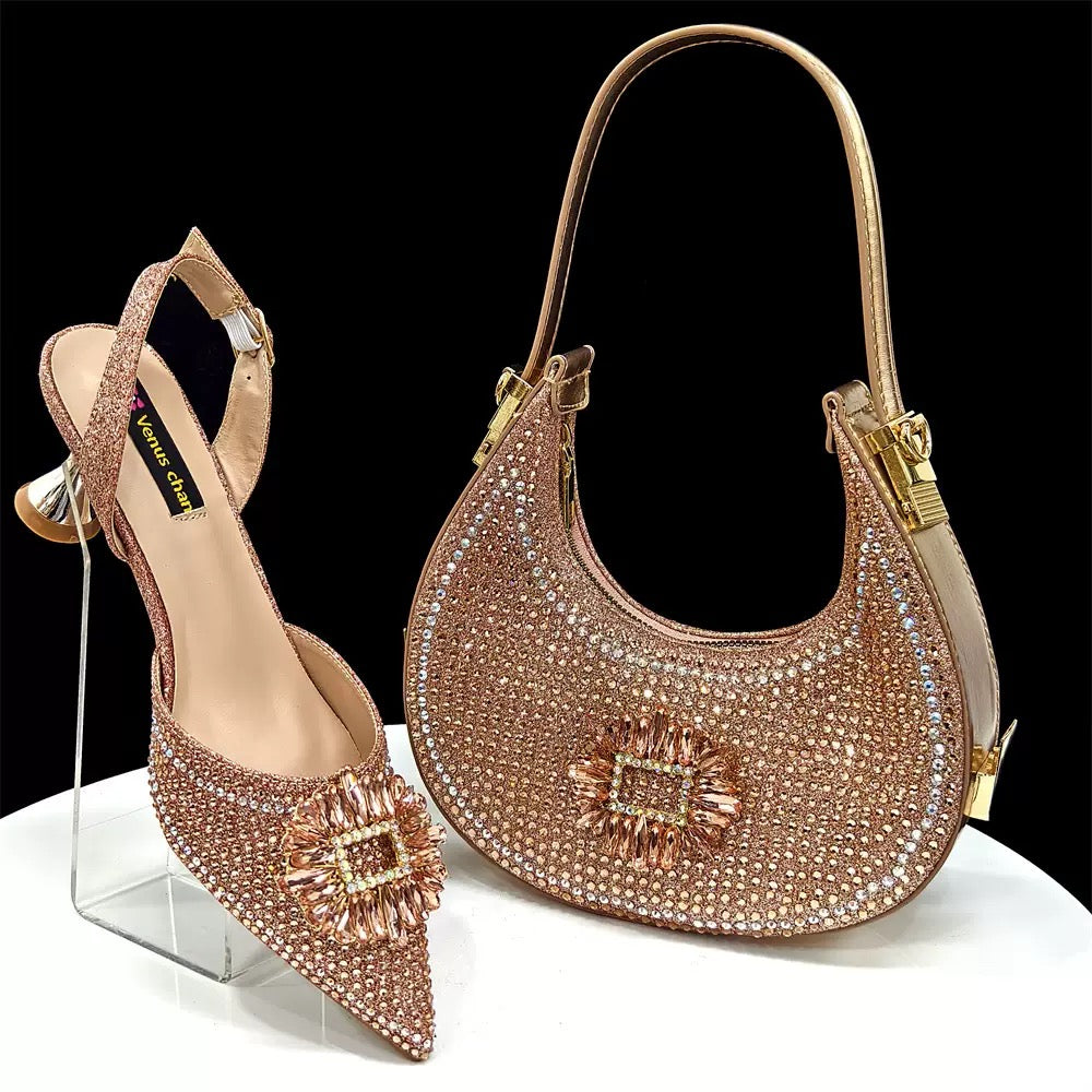 Chaussures +sac élégant pour dame